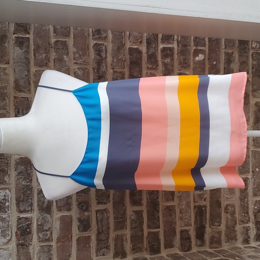 Loft Multicolored Striped Flowy Strappy Cami